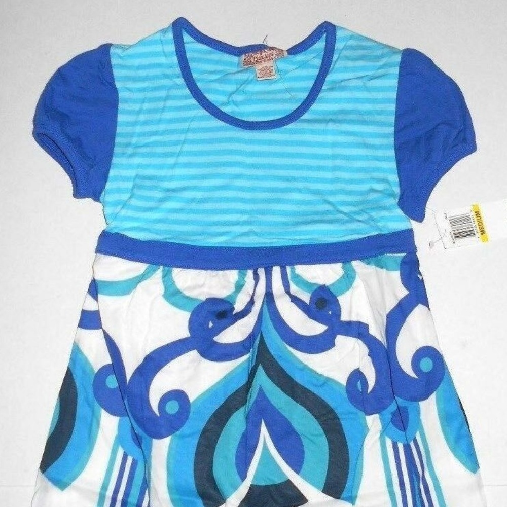 Vintage Print Tie-Back Lined Cotton Spandex Dress